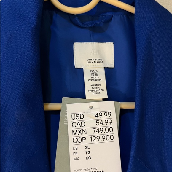 H&M Linen Blend Oversized Blazer - Picture 2 of 4